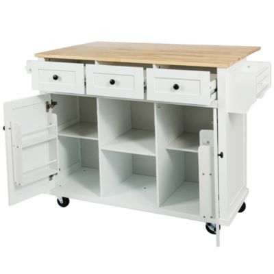 Multifunctional Storage and Wheels Kitchen Cart