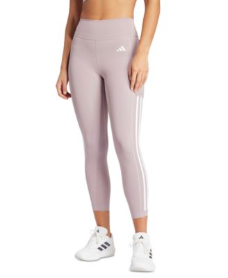 adidas Women s Optime Moisture Wicking 3 Stripe 7 8 Leggings Macy s