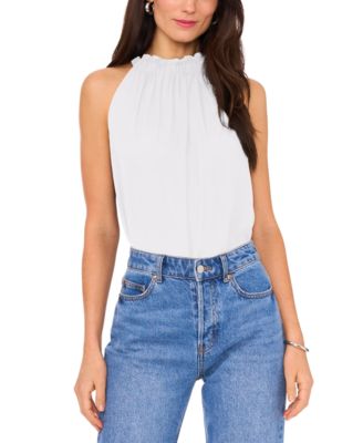 Vince Camuto - Women's Gathered Halter-Neck Tie-Back Top