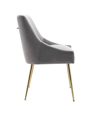 Upholstered Performance Velvet Accent Chair With Metal Leg