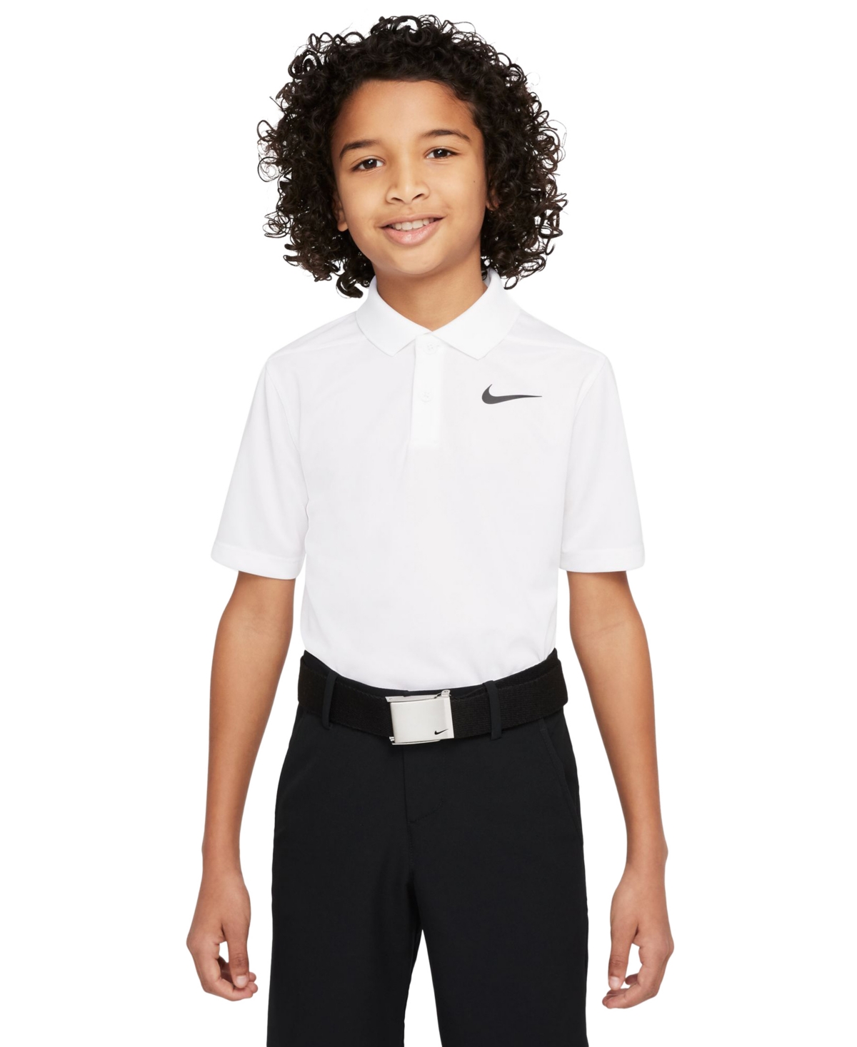 Nike Big Boys Dri-fit Victory Golf Polo Shirt -black