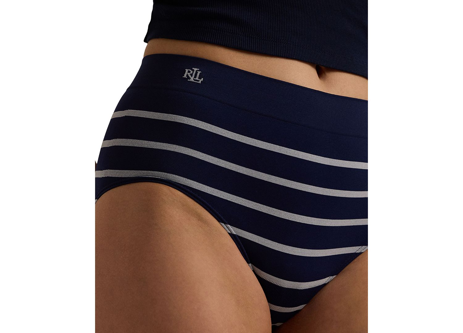 Women's Seamless Striped High-Rise Briefs 4L0094