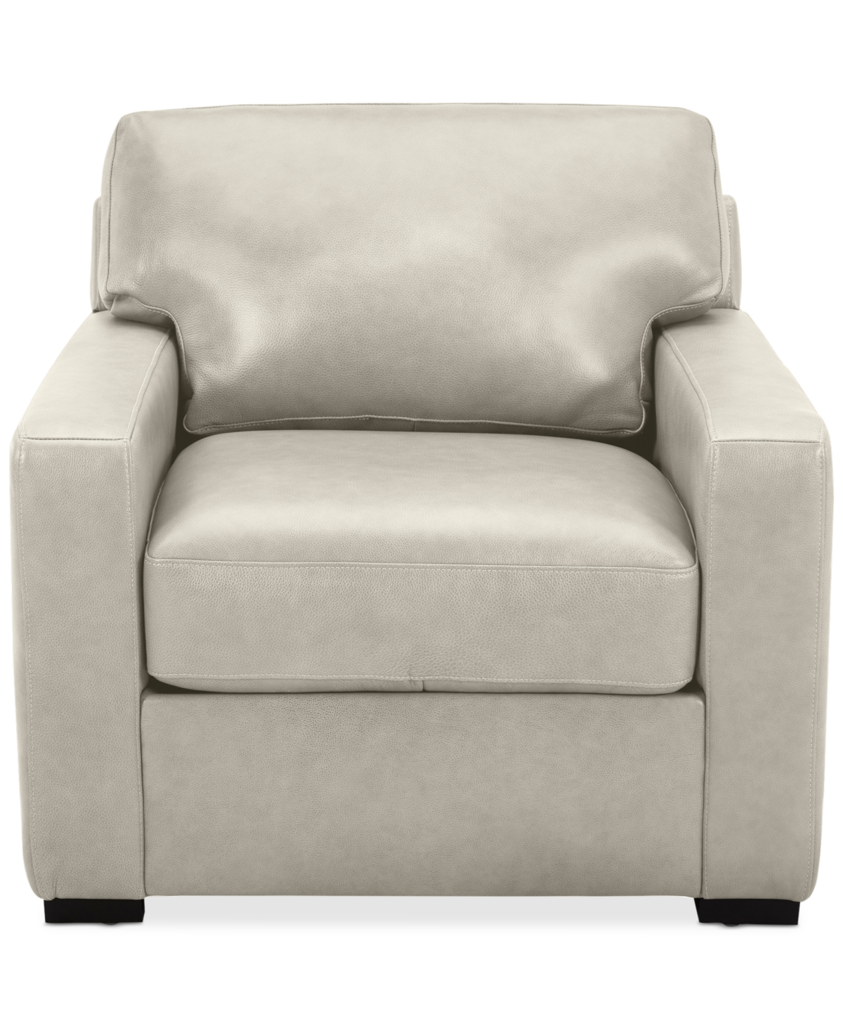 Shop Macy's Radley 38" Leather Chair, Created For  In Coconut Milk