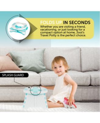 Baby Portable Potty Training Chair with Travel Bag, Foldable, Indoor/Outdoor Use, Camping, Includes 30 Replacement Bags - Unisex