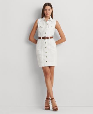 Lauren Ralph Lauren Women's Sleeveless Denim Dress - Macy's