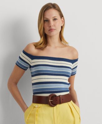 Lauren Ralph Lauren - Women's Striped Off-The-Shoulder Sweater