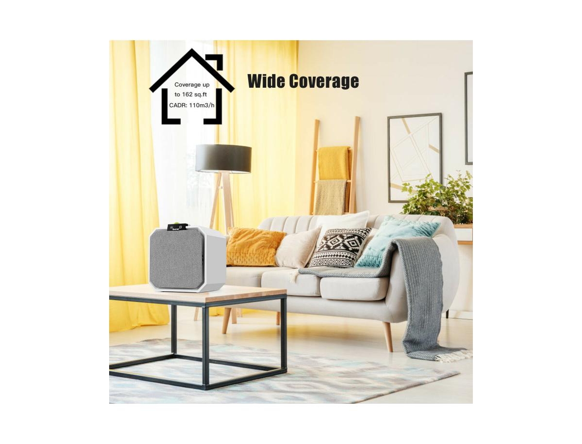 Slickblue Desktop Hepa Air Purifier Home Air Cleaner with 2-in-1 Composite Hepa Filter
