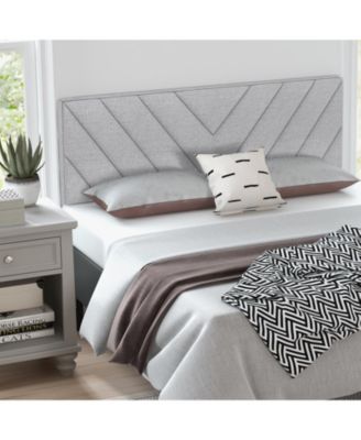 Linen Upholstered Headboard for Full and Queen Size Bed Frames