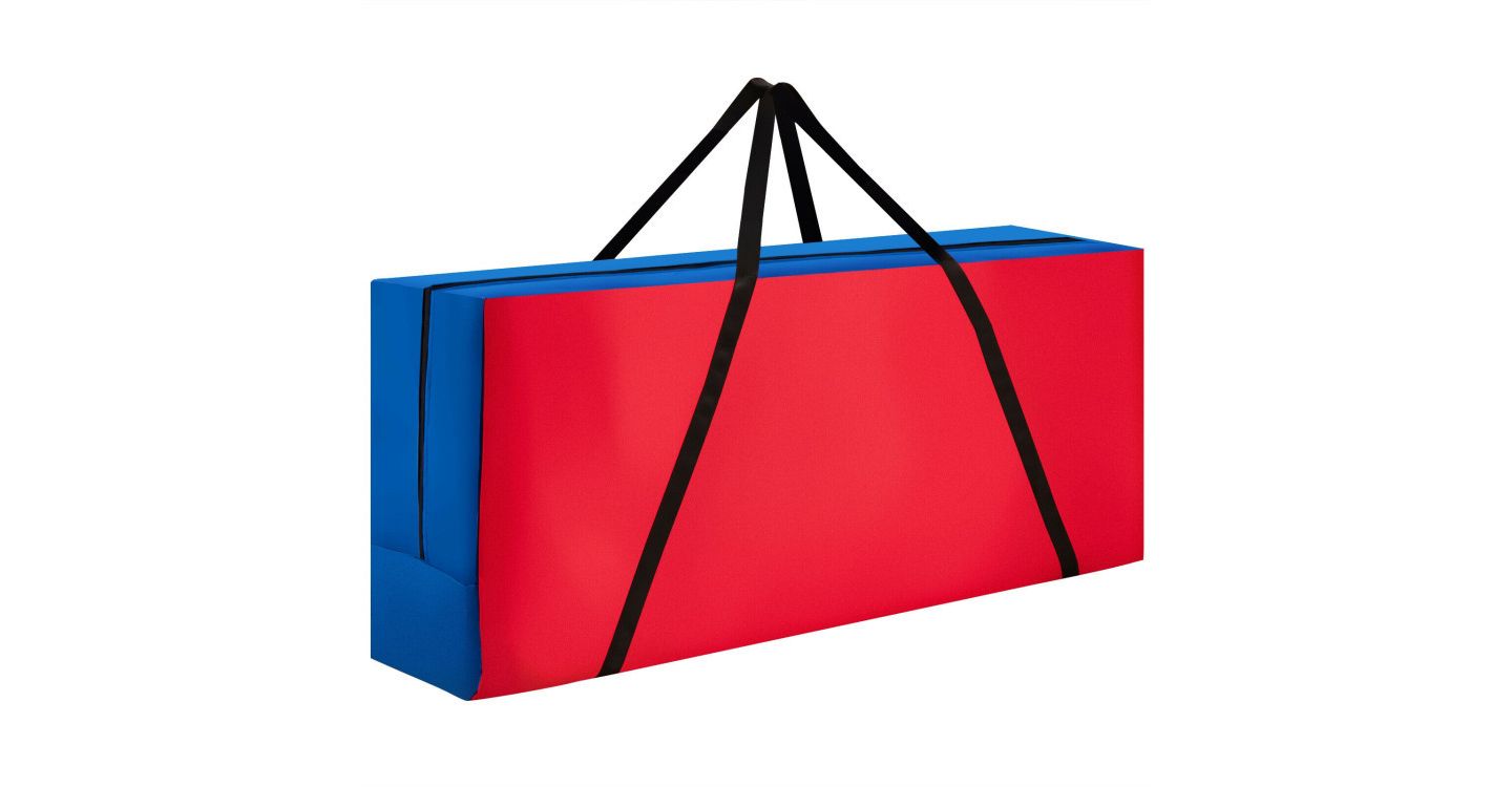 Детские игрушки Slickblue Giant 4 in a Row Shoulder Strap Storage Bag, 47"L x 11.5"W x 19"H, Ages 3+, цвет: Синий / Красный — фото 1