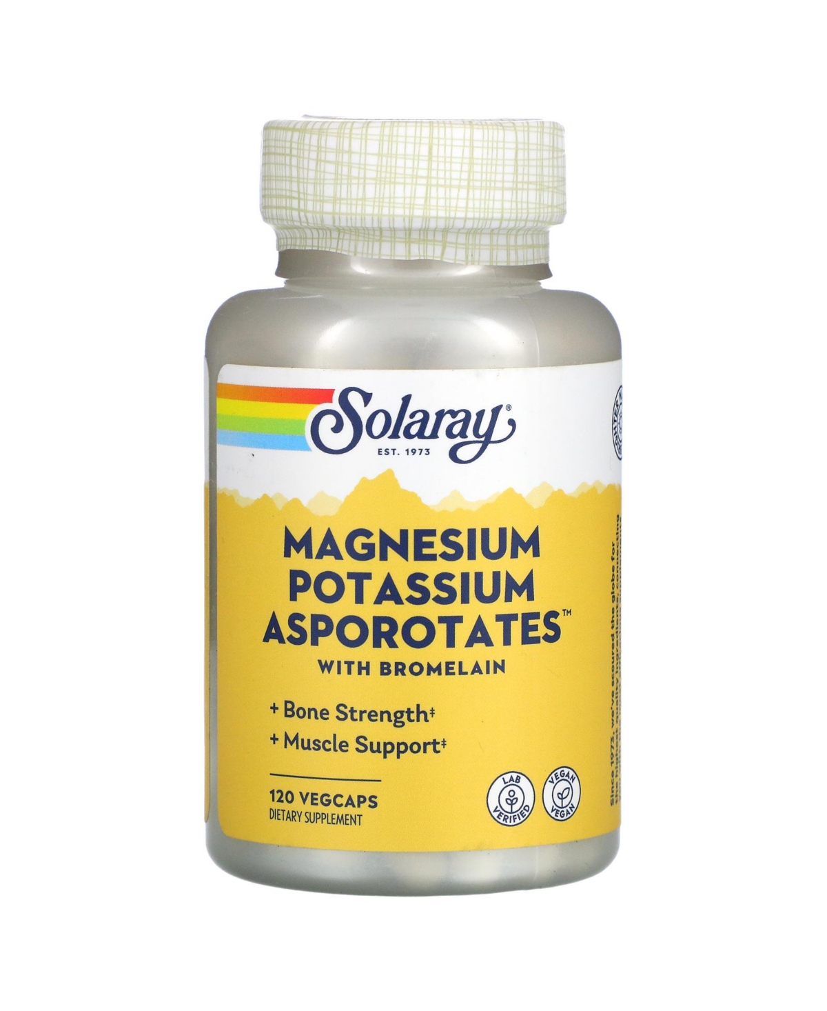 Magnesium Potassium Asporotates with Bromelain - 120 VegCaps - Assorted Pre-pack (See Table