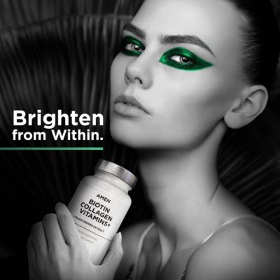 Biotin Collagen Vitamins+ 10,000 mcg Biotin Supplement - Hydrolyzed Collagen, Vitamins C & E, Folate, Hyaluronic Acid, Keratin, MSM, 90 Capsules