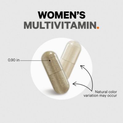 Women s Daily Multivitamin, 25+ Vitamins & Minerals, Fermented, Organic Whole Foods, Probiotics Supplement - Vitamin A, Vitamin B, Vitamins C, D, E & K, Omega 3, Zinc - 120 Capsules