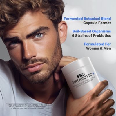SBO Probiotics, 100 Billion CFUs Per Serving, Multi Strain Soil Based Organisms Blend and Organic Fermented Botanical Blend, Shelf-Stable, 90 Capsules