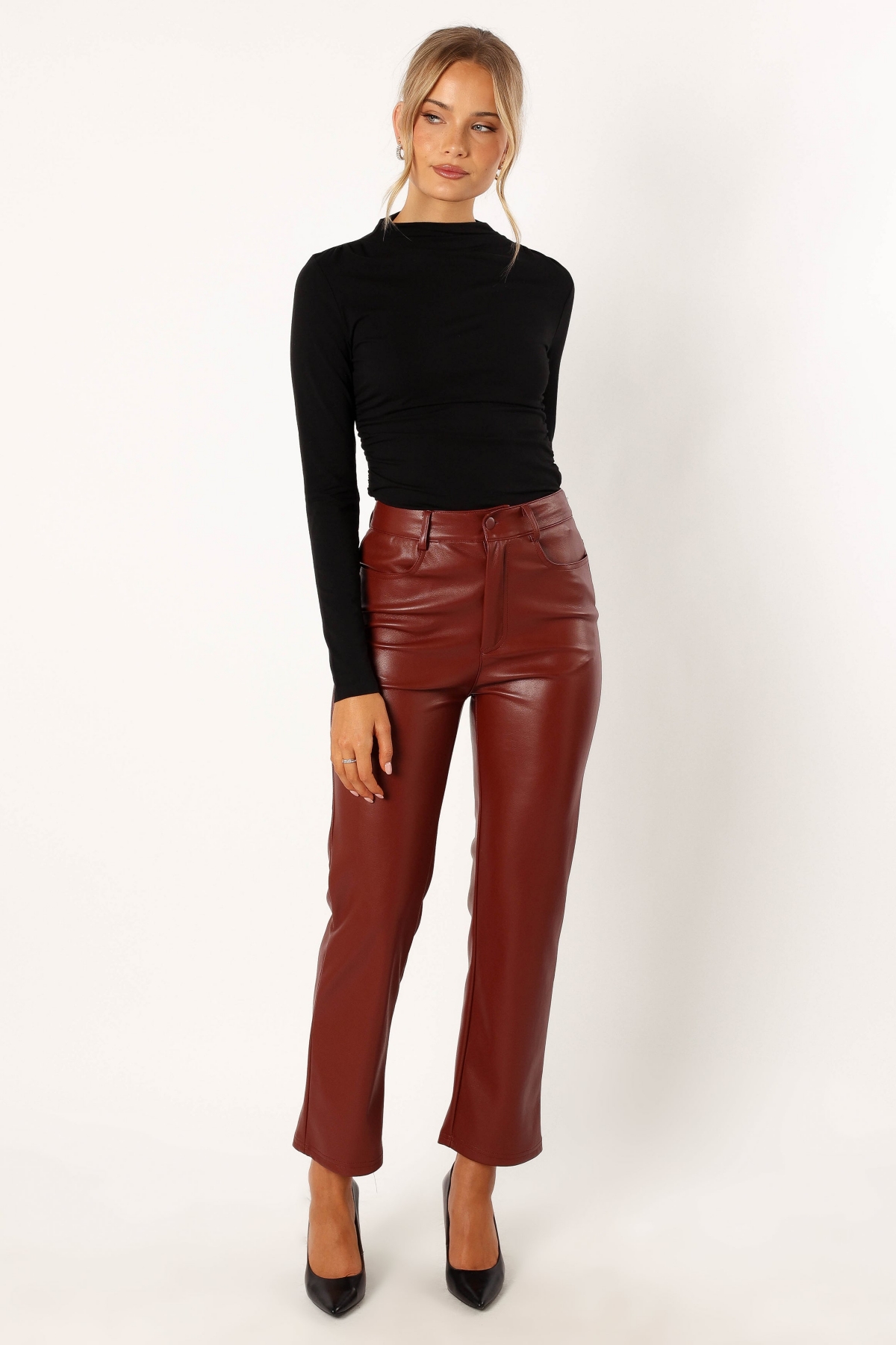 Women's Maverick Leather Pants - Merlot