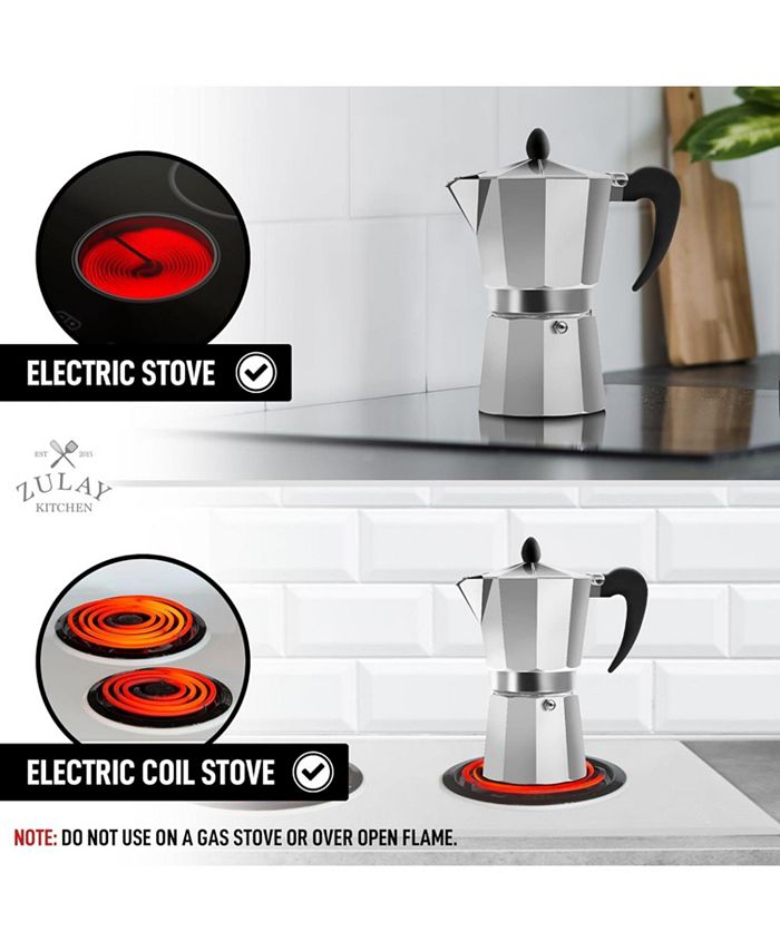 Zulay Kitchen Classic Stovetop Espresso MakerItalian Style 3 Espresso