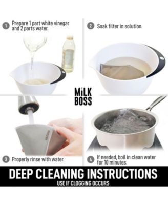 Milk Boss Pour Over Coffee Filter - Permanent Paperless Stainless Steel Reusable Coffee Filter