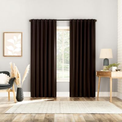 Aria Magnetic Closure Theater Grade 100% Blackout Back Tab Curtain Panel Pair