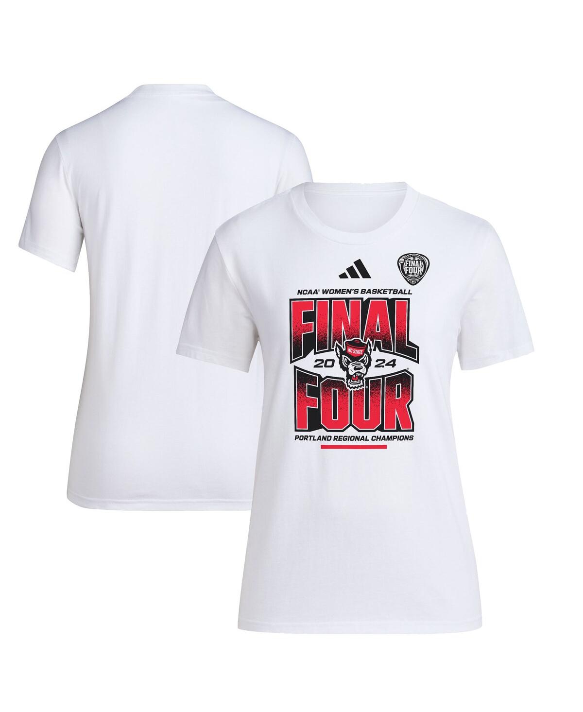 Shop Adidas Originals Women's Adidas White Nc State Wolfpack 2024 Ncaa Women's Basketball Tournament March Madness Final F In White,ncaa