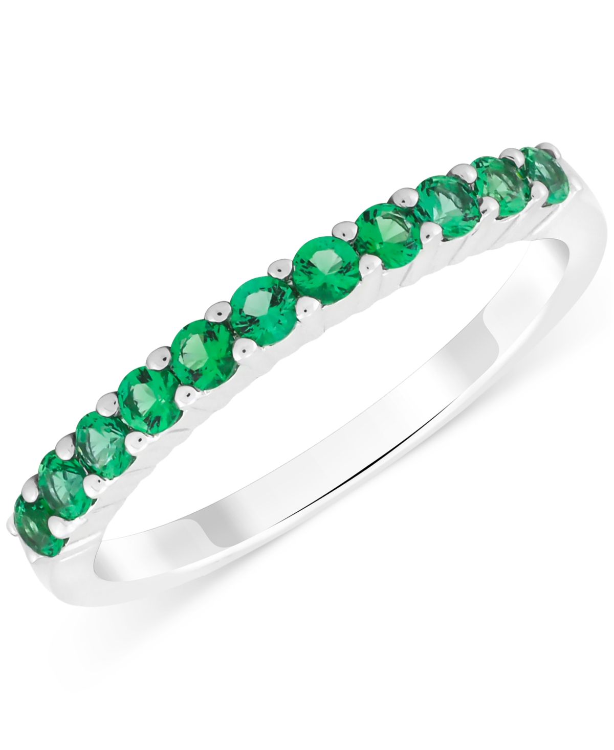 Swiss Blue Topaz Band (1/5 ct. t.w.) in Sterling Silver (Also available in Additional Gemstones)