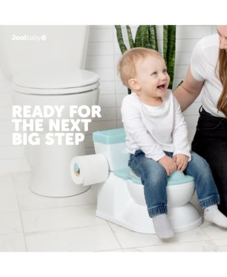 Real Feel 2-in-1 Potty with Wipes Storage, Flushing Sounds & Disposable Liners - Realistic Toilet - Easy to Clean & Assemble - (Aqua)