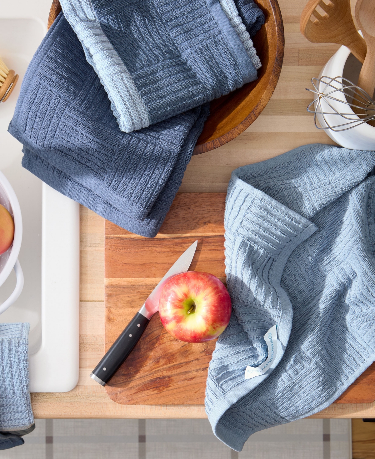 Town & Country Living Basics Basketweave Kitchen Towel, Set of 4