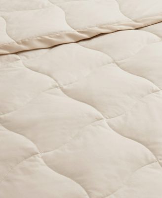 Oversized Lightweight Satin Trim Feather and Down Blanket, King