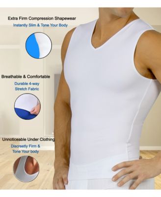 Men's Power Mesh Compression Sleeveless V-Neck Shirt