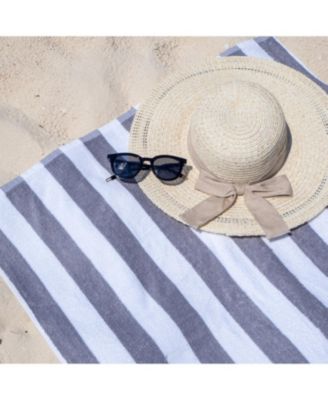 California Cabana Beach Towel (4 Pack, 30x70 in.), Striped, Soft Ringspun Cotton, Oversized Cabana Pool Towel
