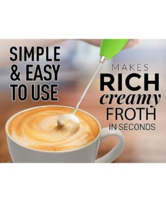 Handheld Milk Frother Stainless Steel Single Whisk with Stand