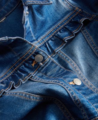 Baby Girls Ruffled-Trim Denim Jacket, Created for Macy's