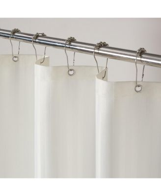 Host & Home Damask Shower Curtain Set with 12 Metal Rolling Rings, Weighted Hem, Rust-Proof Grommets, Fine 100% Polyester Yarn, 72x72, Three Proof Treatment Repels Water, Stains & Oil