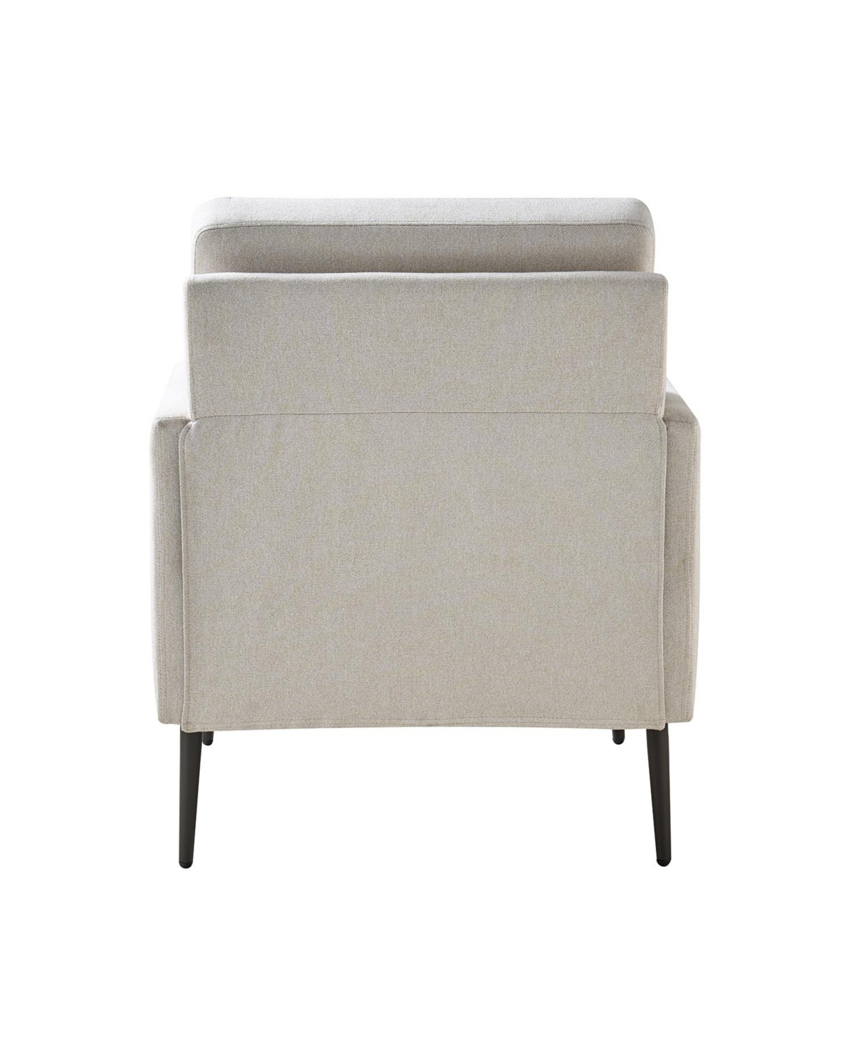 Hulala Home Pillsbury Mid-Century Comfy Accent Chair with Tapered Black Metal Legs