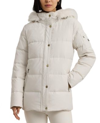 Women's Faux-Fur Hooded Puffer Coat