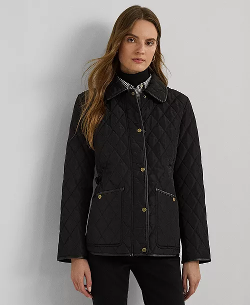 Lauren Ralph Lauren Women's Quilted Velboa-Lined Coat