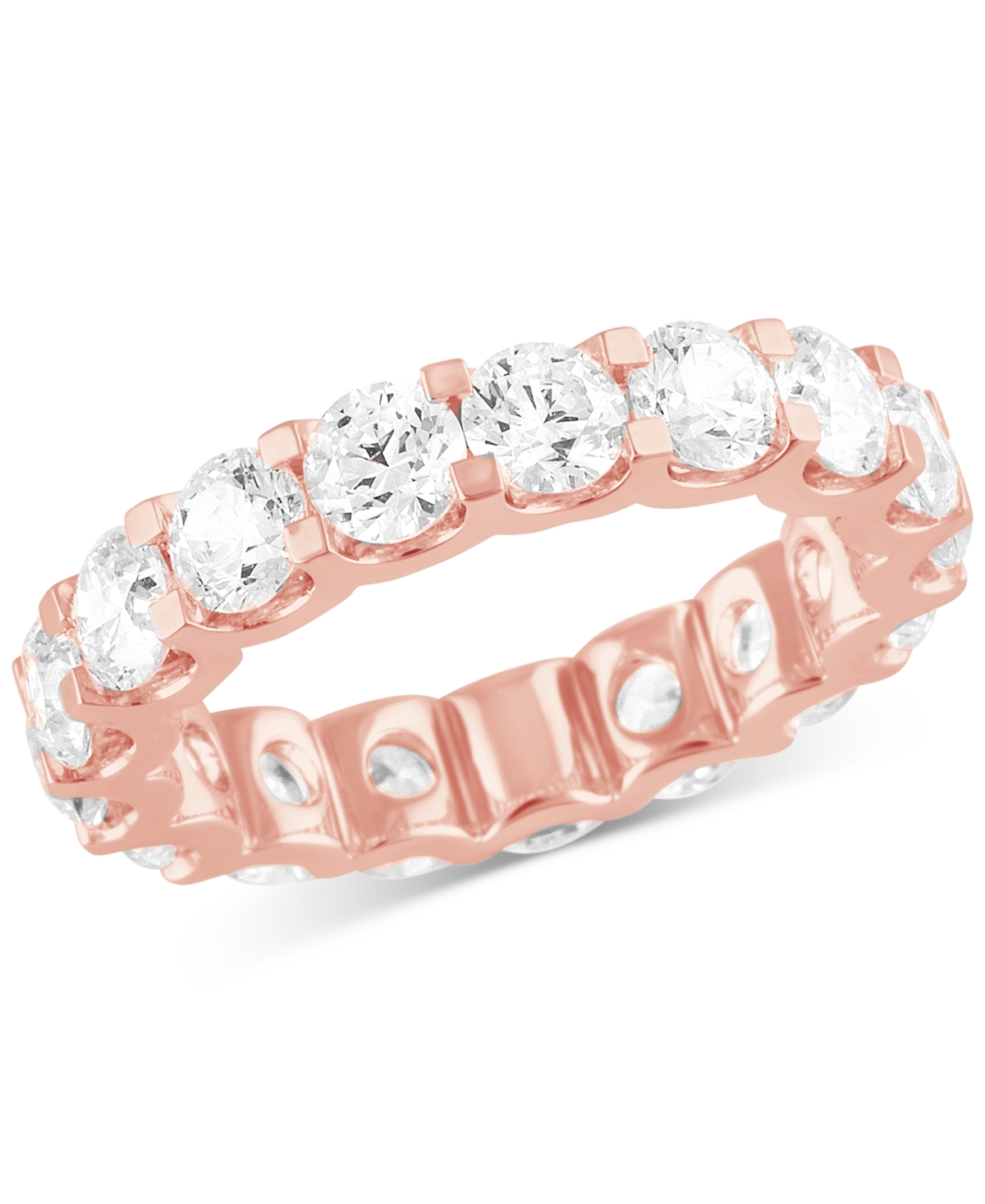 Shop Badgley Mischka Certified Lab Grown Diamond Eternity Band (4 Ct. T.w.) In 14k Gold In Rose Gold