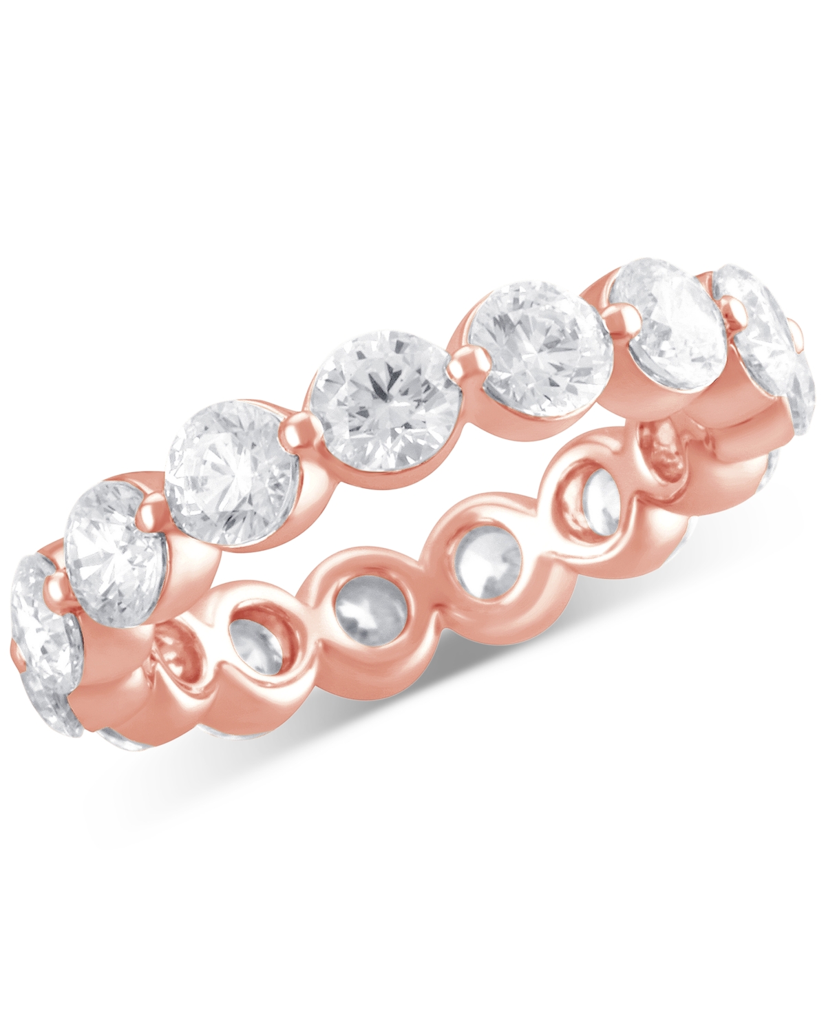 Shop Badgley Mischka Certified Lab Grown Diamond Eternity Band (4 Ct. T.w.) In 14k Gold In Rose Gold