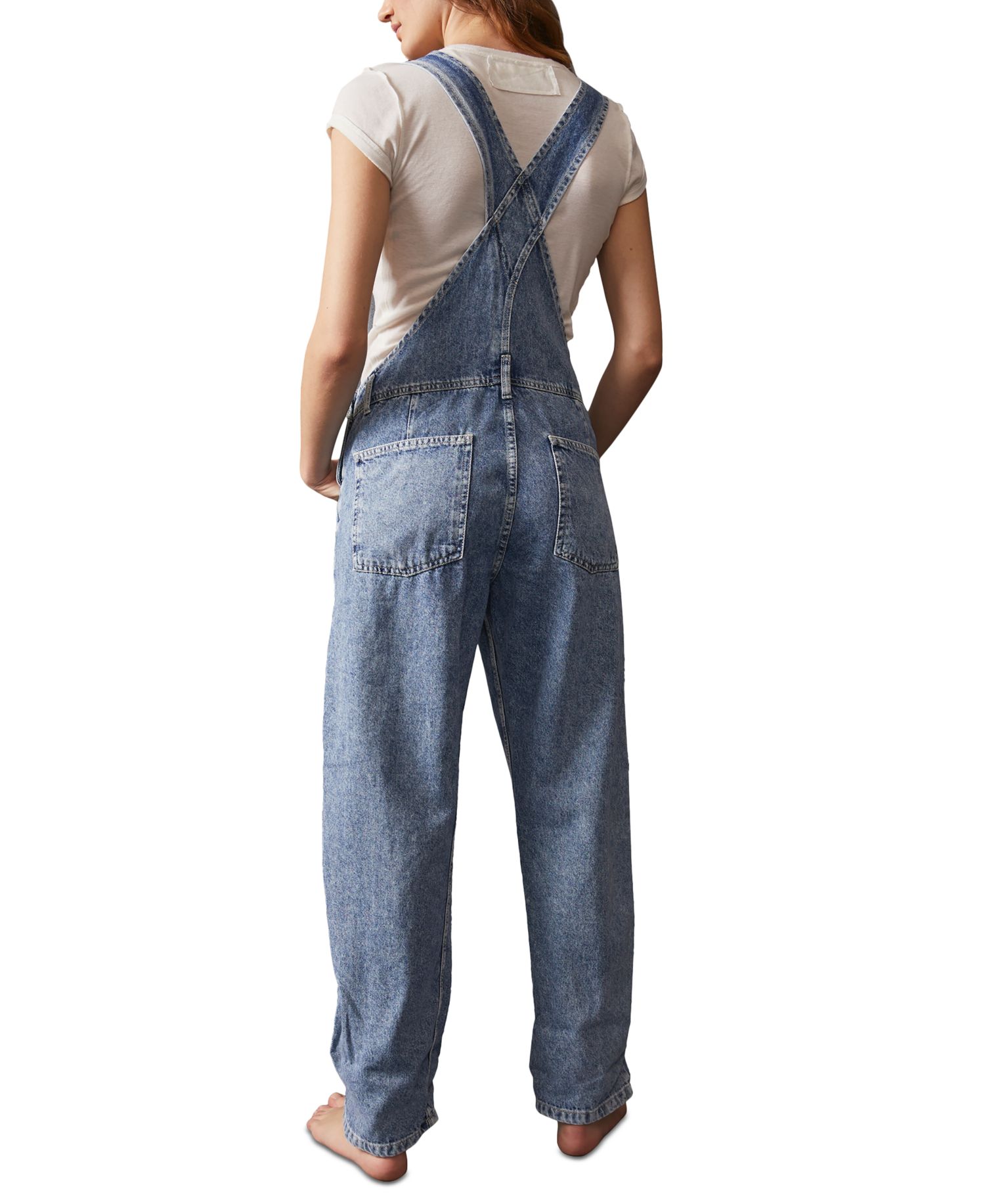 We The Free Ziggy Cotton Denim Overalls