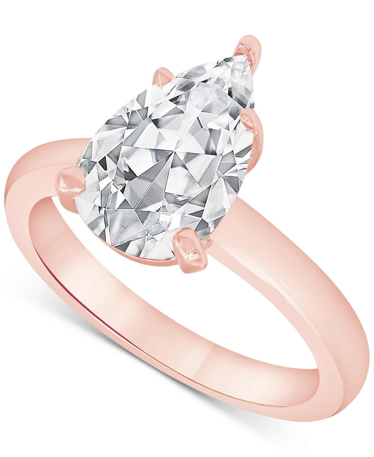 Badgley Mischka Certified Lab Grown Diamond Pear Solitaire Engagement Ring (5 ct. t.w.) in 14k Gold