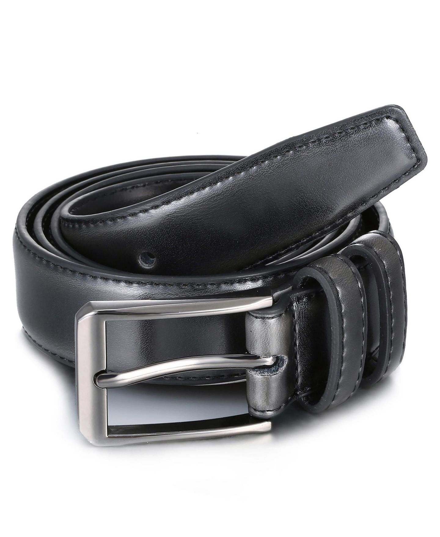 Мужской ремень Gallery Seven Traditional Single Leather Belt, цвет: Чёрный — фото 6