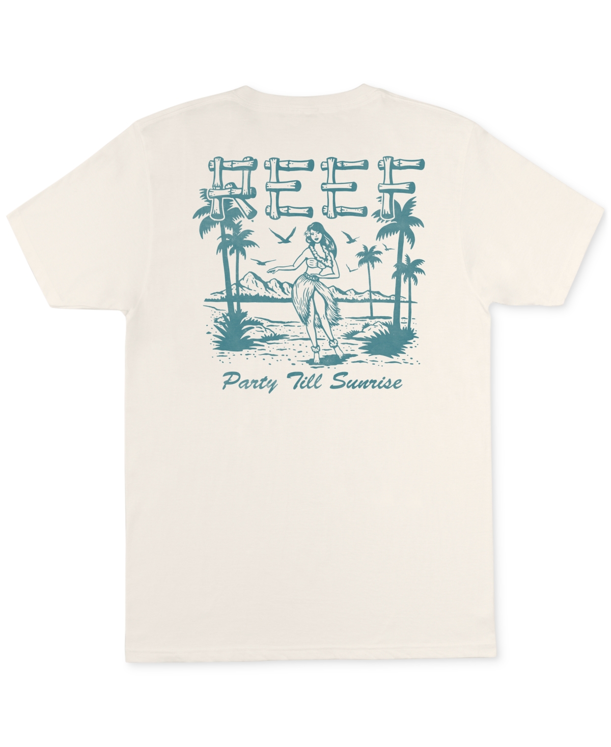 Shop Reef Men's Islandgirl Short Sleeves T-shirt In Vintage White