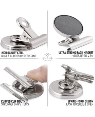 Set of 12 Strong Magnetic Clips for Whiteboard & Refrigerator with Notepad