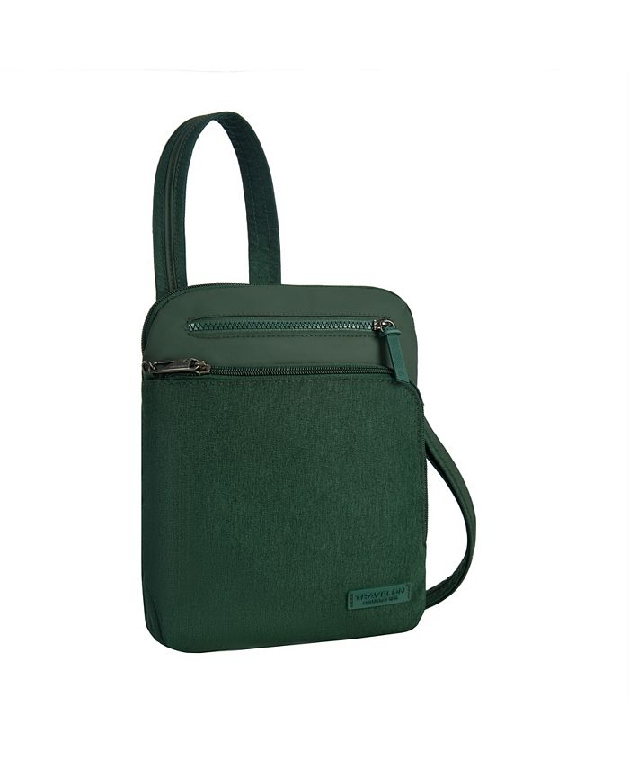 Travelon Unisex Anti-diefstal Courier Mini Crossbody Cross Body Tas, Steengrijs, Eén maat, Travelon Anti-diefstal Koerier Mini Crossbody