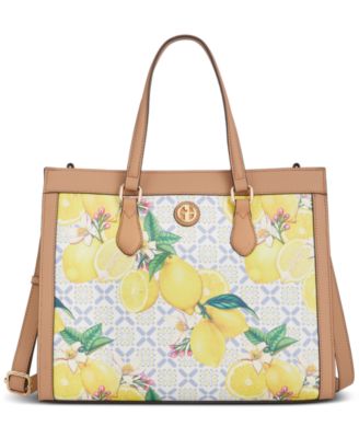 Giani Bernini - Lemon Print Saffiano Medium Book Tote