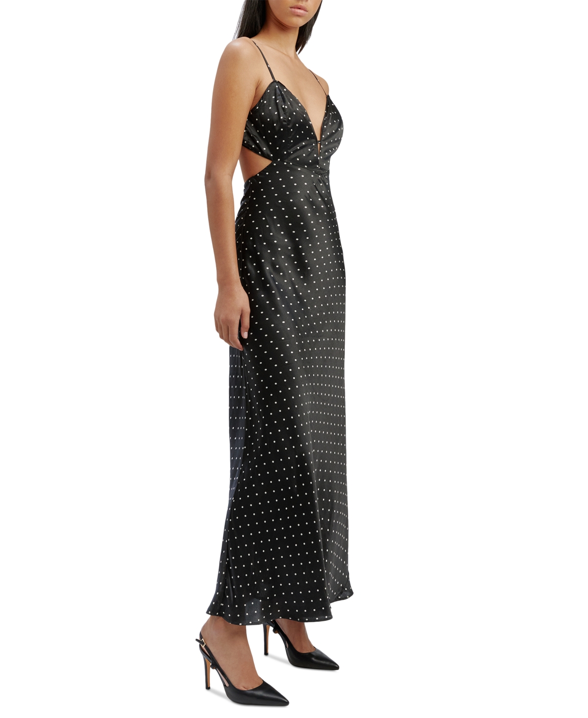 Shop Bardot Women's Karlotta Slip Maxi Dress In Blackspot