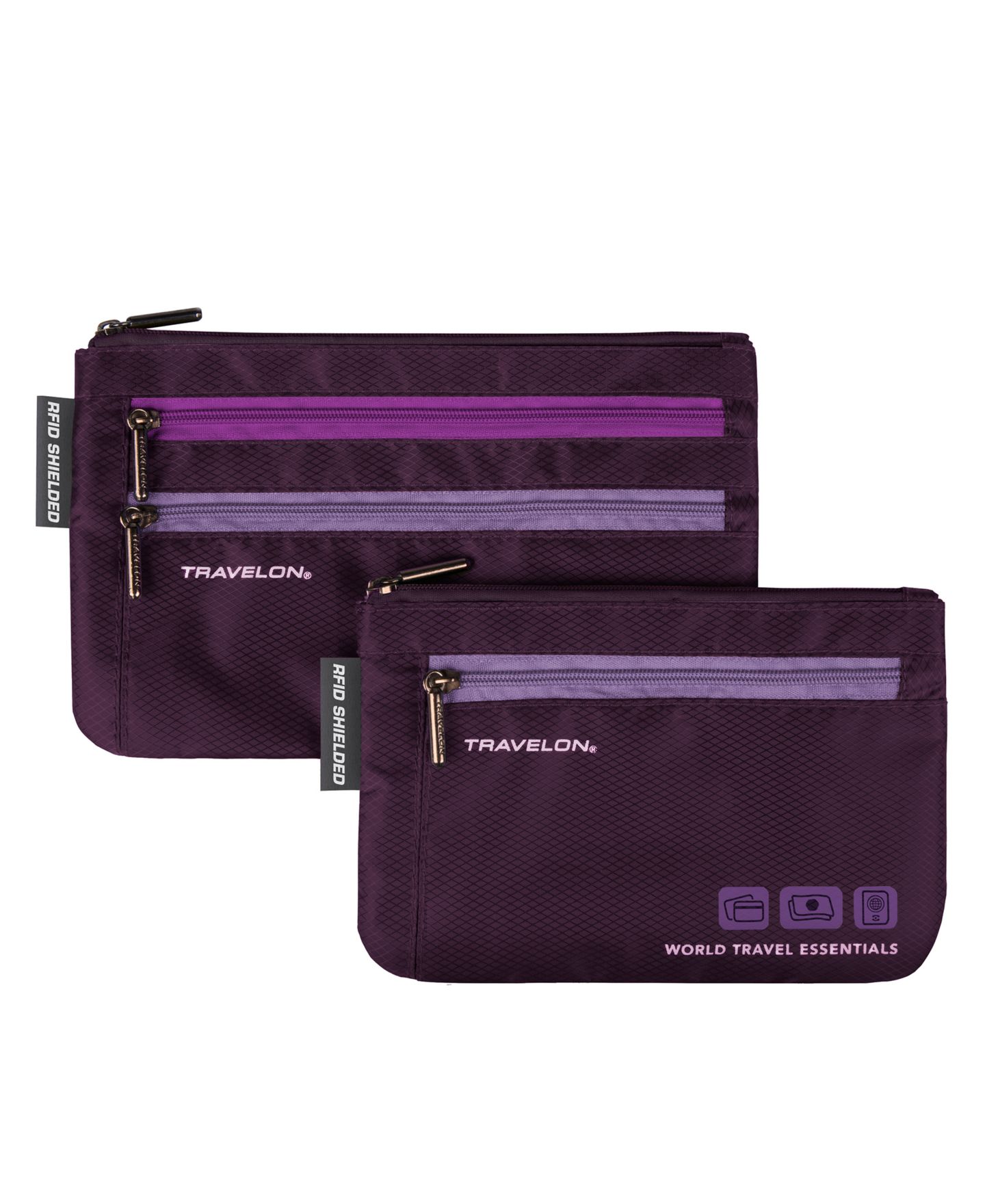Органайзеры Travelon World Travel Essentials для валюты и паспорта, набор из 2 шт, цвет: Синий — фото 6