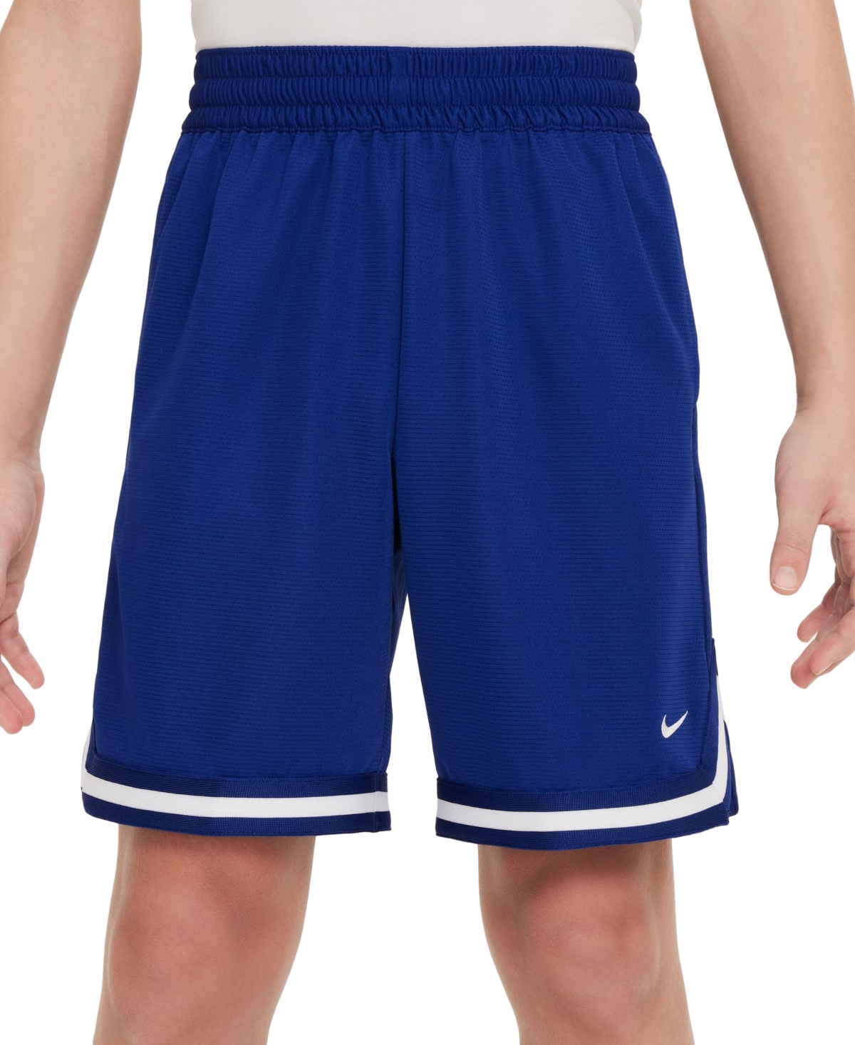 Shop Nike Big Boys Dri-fit Dna Basketball Shorts In Deep Royal Blue,white