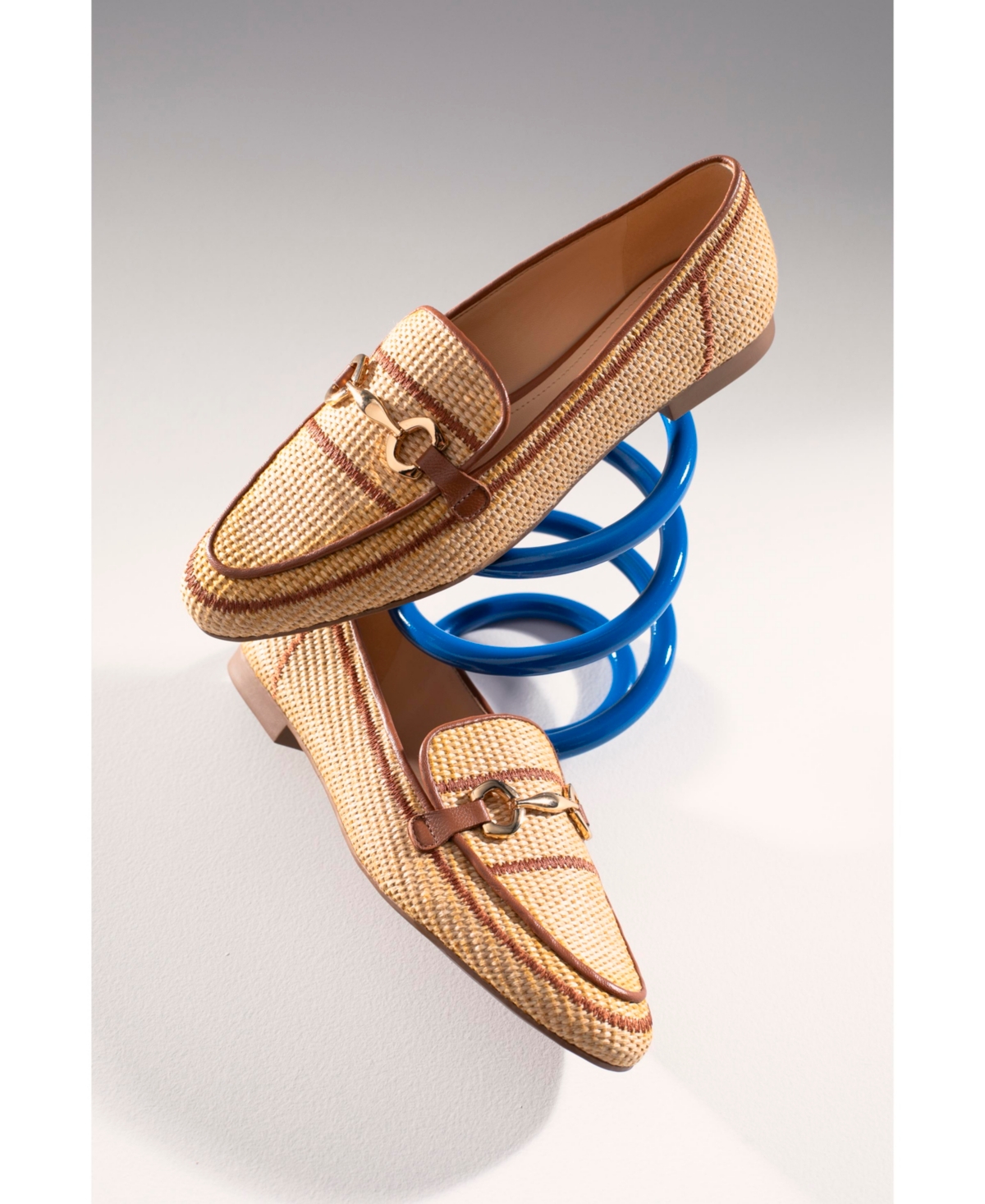 Arezzo Women's Emmy Raffia Loafers