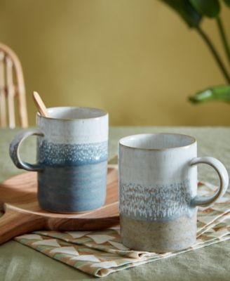 Kiln Accent Ridged Mugs, Set of 2
