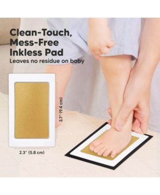 4pk Inkless Ink Pad for Baby Hand and Footprint Kit, Clean Touch Dog Paw, Dog Nose Print Kit, Baby & Pet Safe