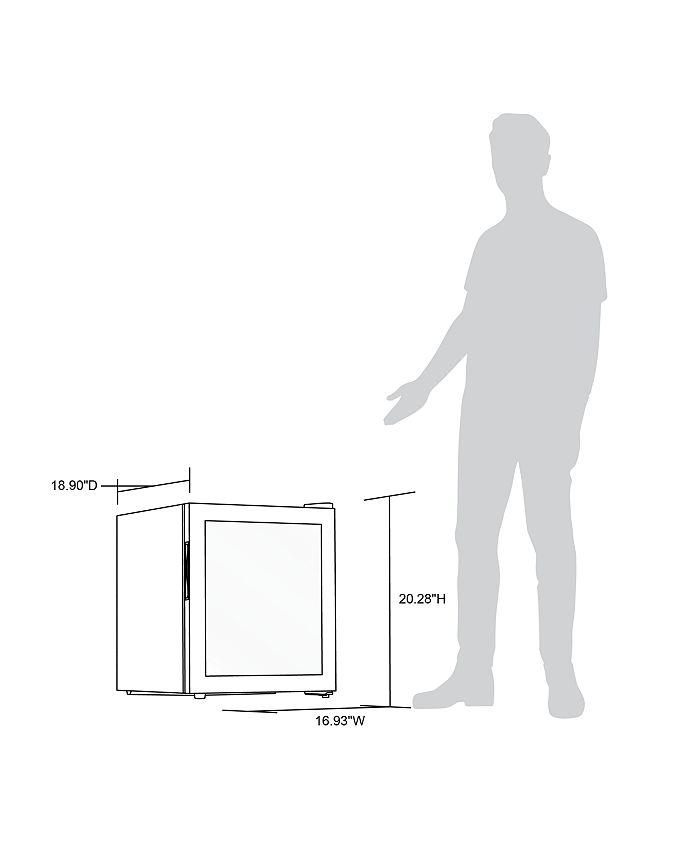Newair Freestanding 16 Bottle Compressor Wine Fridge in Stainless Steel